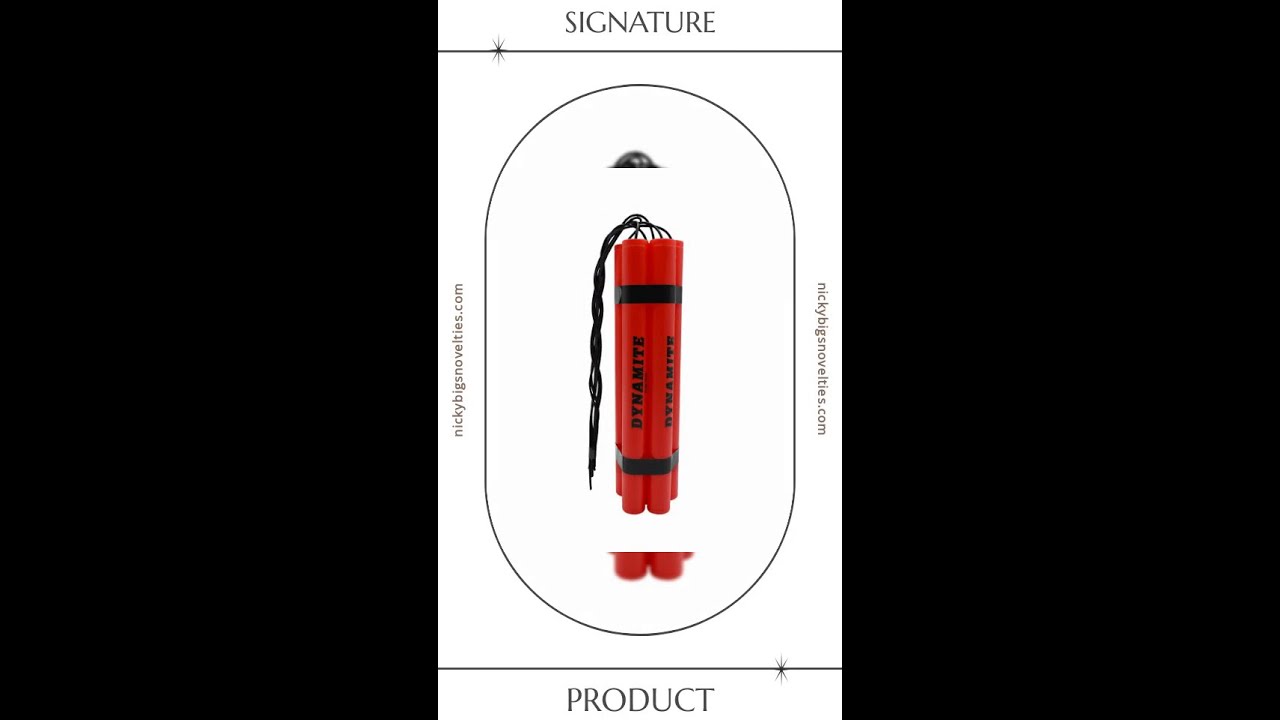 Nicky Bigs Novelties Adult Fake Dynamite Red TNT 6 Stick Bundle Plastic Prank Pretend Explosive B...