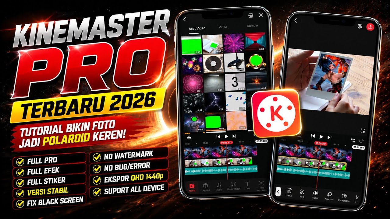 New Update!! kinemaster mod terbaru 2026 | kinemaster editing | Bikin foto jadi polaroid keren