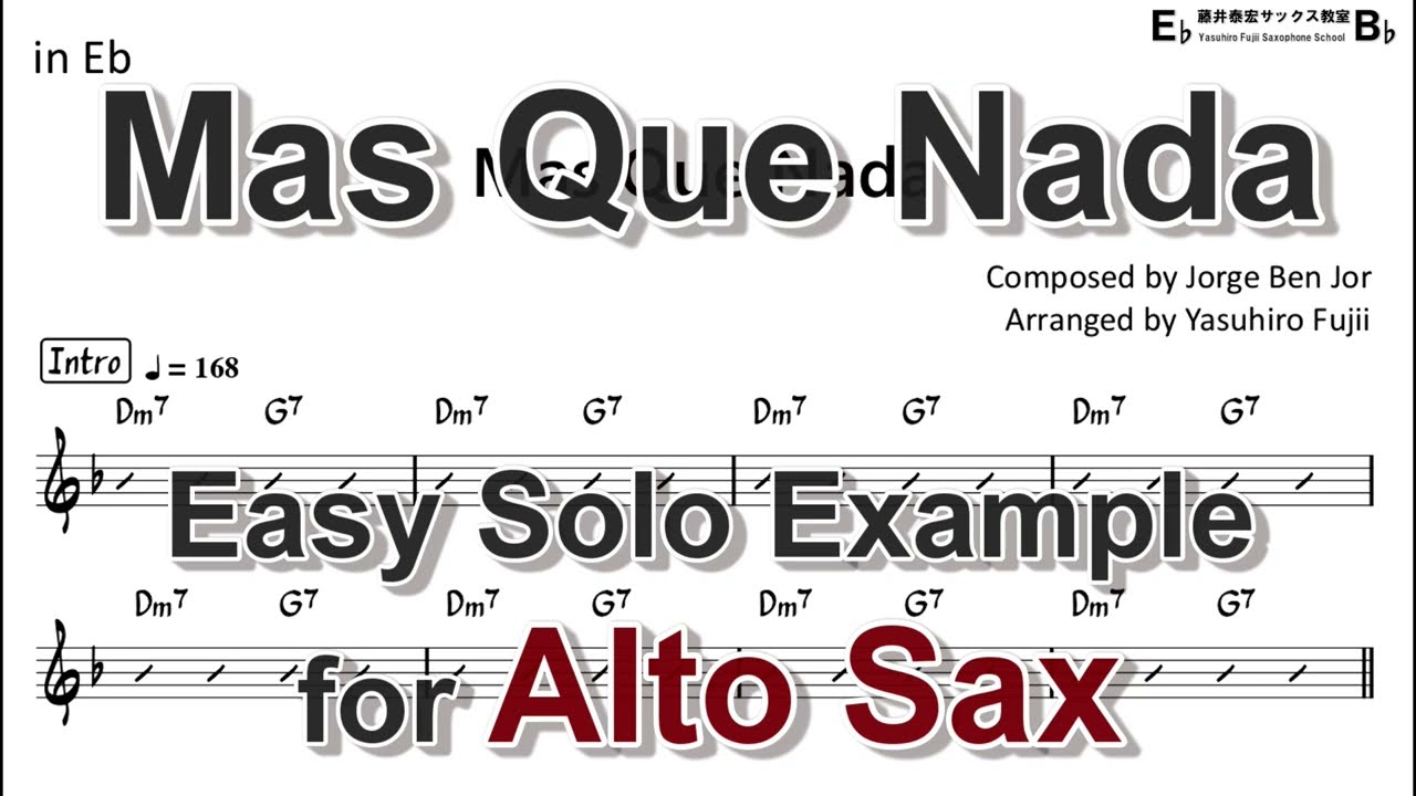 Mas Que Nada - Easy Solo Example for Alto Sax
