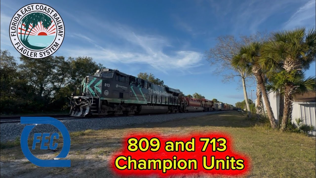 FEC 813 leads 105 and FEC 805 leads 206 by Titusville 