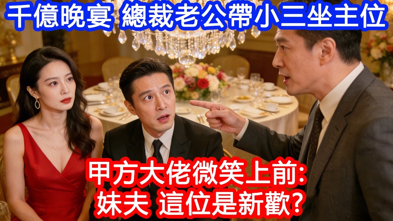 【情感故事】千億晚宴，總裁老公帶小三坐主位，甲方大佬微笑上前：妹夫，這位是新歡？#故事 #人生哲理 #婚姻 #出軌 #爽文