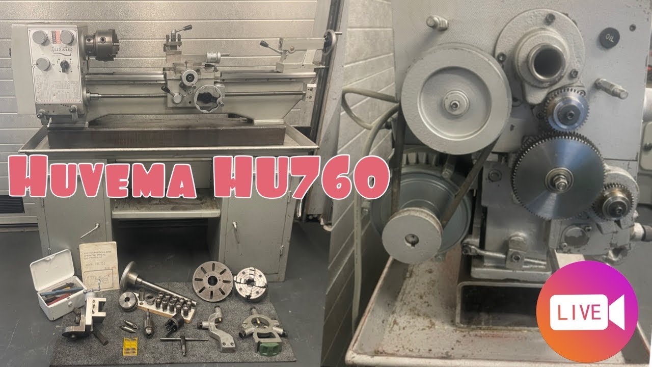 Huvema HU760 Lots of Accessories Lathe Drehmaschine Svarv Tour