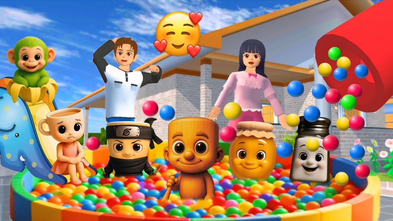yuta mio kaget pasukan bocil anomali mandi bola di depan rumah | SAKURA SCHOOL SIMULATOR