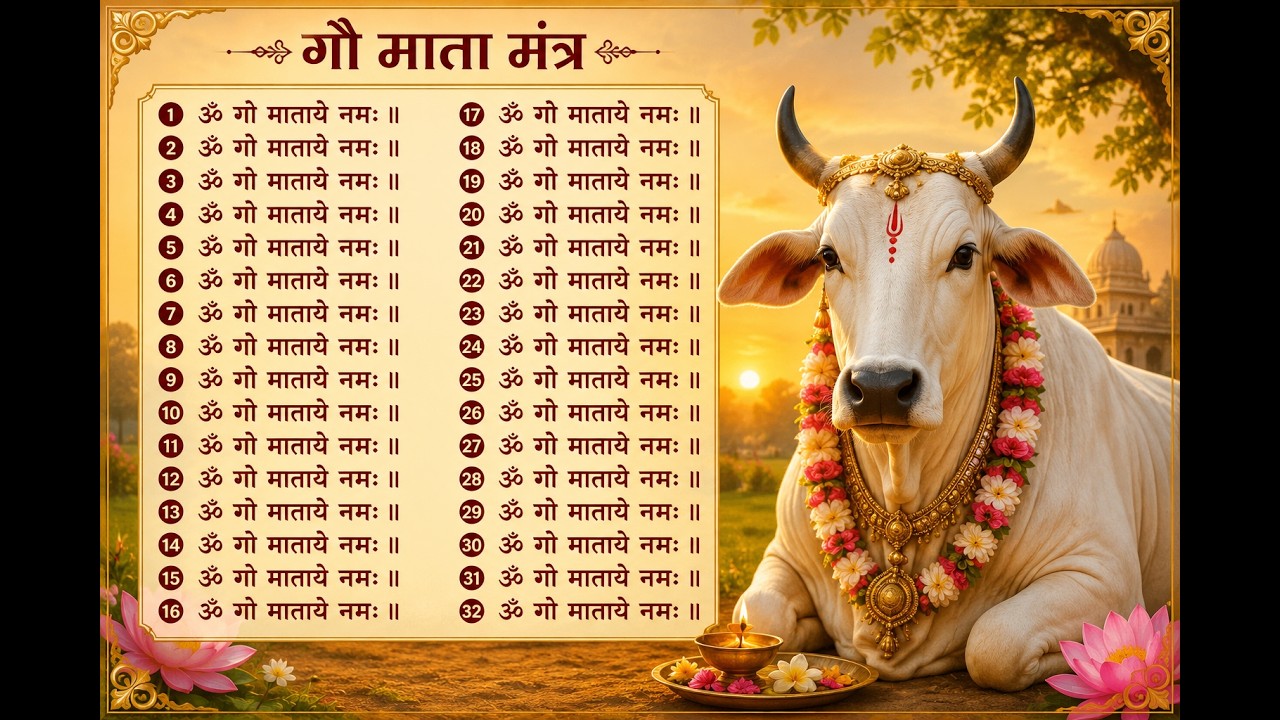 Gau Mata Mantra 🐄 Om Gau Matayai Namah