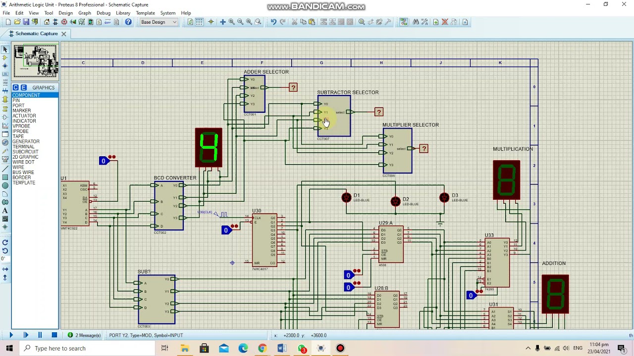 Arithmetic Logic Unit using a single keypad
