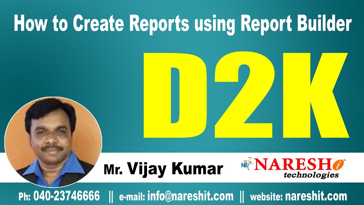 How to Create Reports using Report Builder Part-1 | D2K Forms and Reports Tutorial | Mr. Vijay Kumar