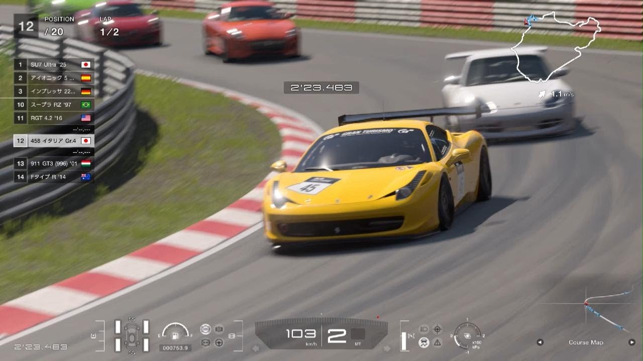 PS5【GT7】Ferrari 458 Italia Gr.4:World Touring Car 600:Nürburgring:WEEKLY CHALLENGE #GT7 #PS5