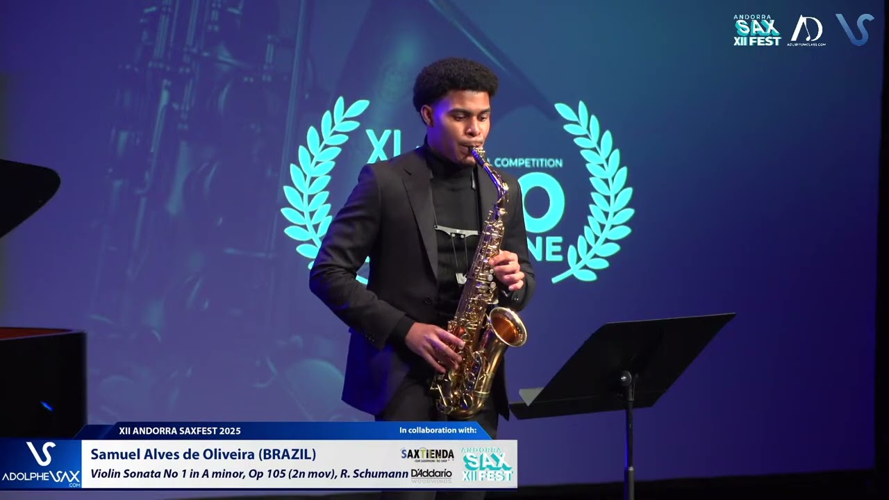 Samuel Alves de Oliveira (Brasil) plays Violin Sonata No1 in A minor, Op 105 (2n mov) by R. Schumann