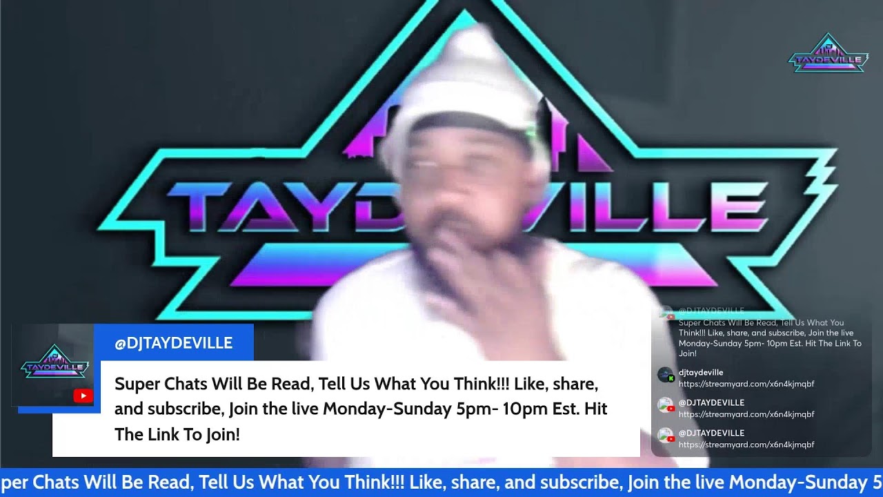 Like, share, subscribe to get a reaction. To submit Join the live Monday-Sunday 5pm- 10pm Est