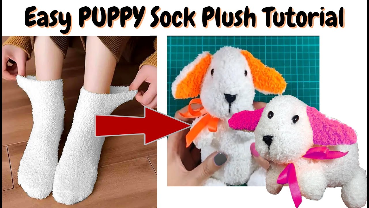 DIY Dog Plushie | EASY Puppy Sock Plush Tutorial | Sewing Stuffed Animals