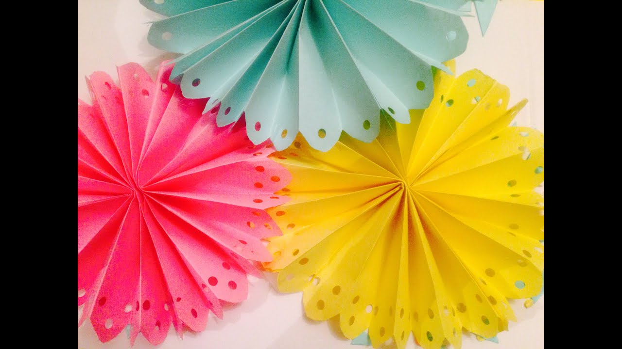 DIY Decorated Paper Fan Backdrop / Wedding Party Decorations EASY & QUICK!