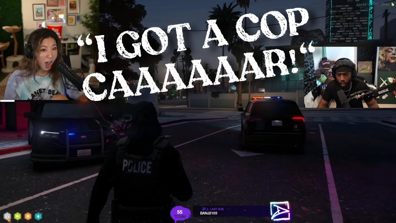 April 'Stole' Den Shiesty's Cop Car and Played Chang Gang Anthem on Speaker | NOPIXEL 4.0 GTA RP