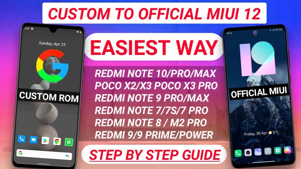 How to Rollback to MIUI 12 From any Custom ROM IN 2021 In any Xiaomi Devices | Go back to Miui 12