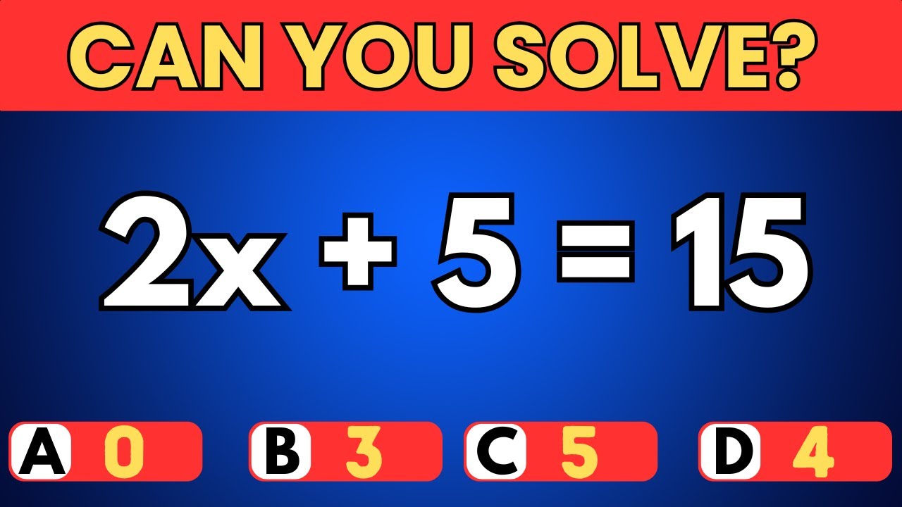 36 Algebra Questions from Easy to Extreme 🔢 | Can You Solve Them All?