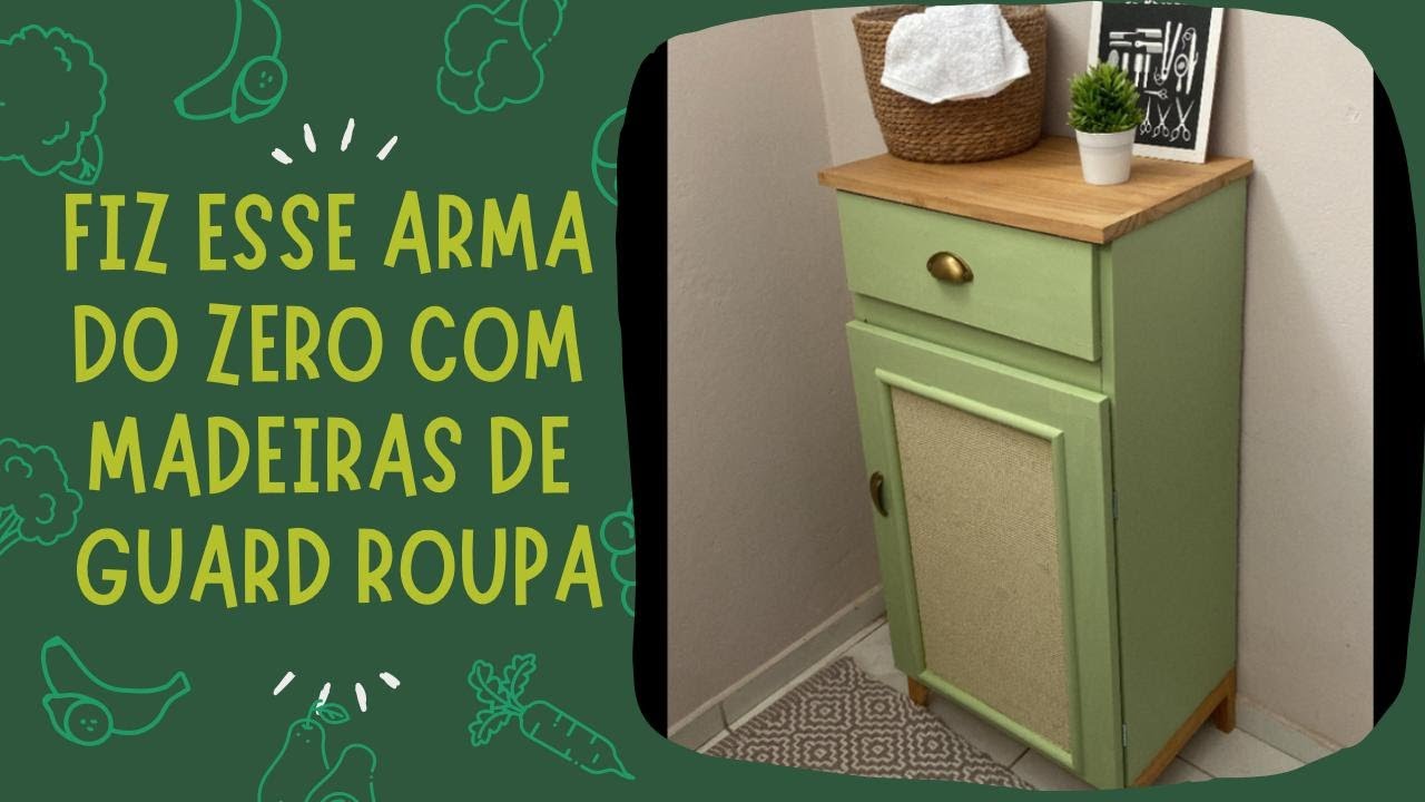 Fiz um móvel do zero usando madeiras de guarda roupa quase desisti