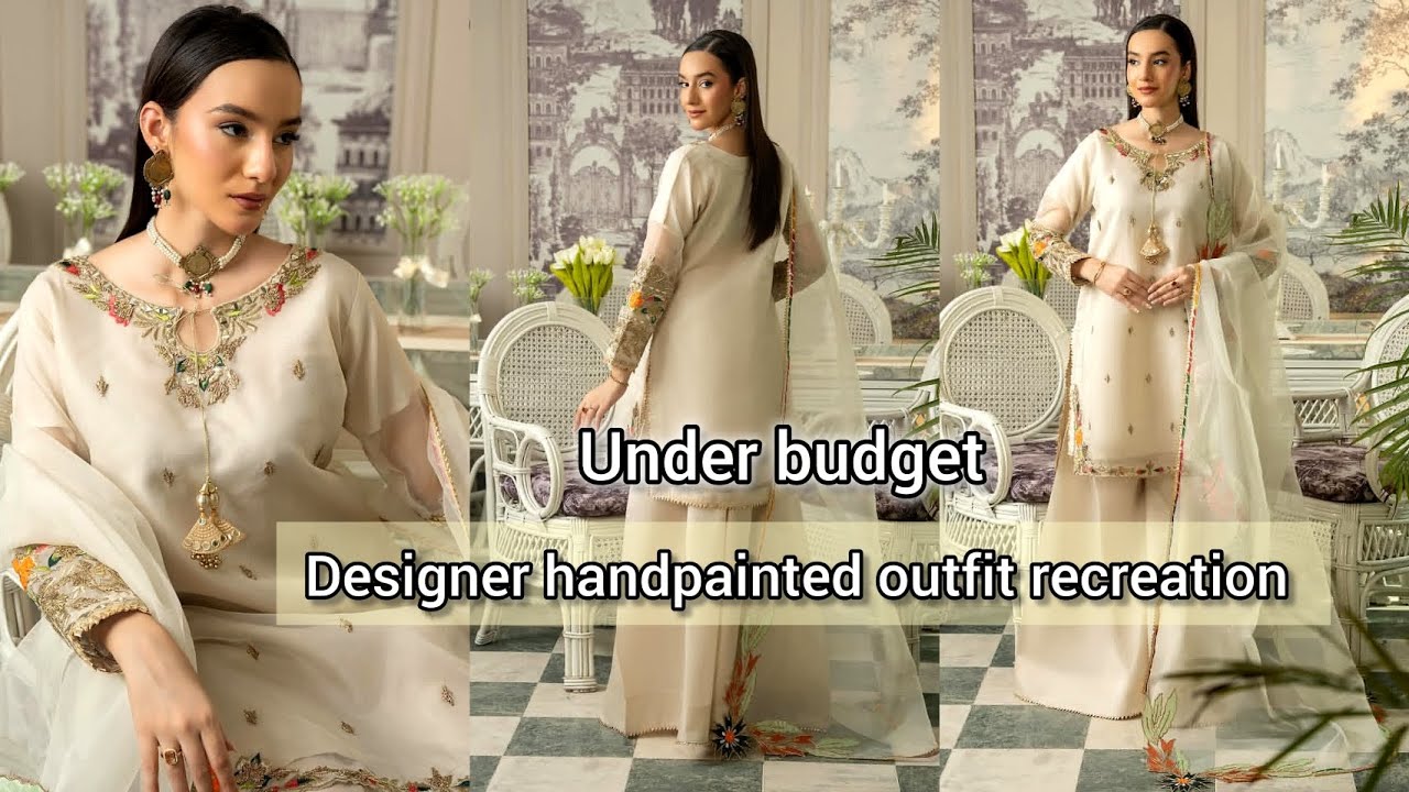 Designer handpainted outfit recreation under budget, trying 