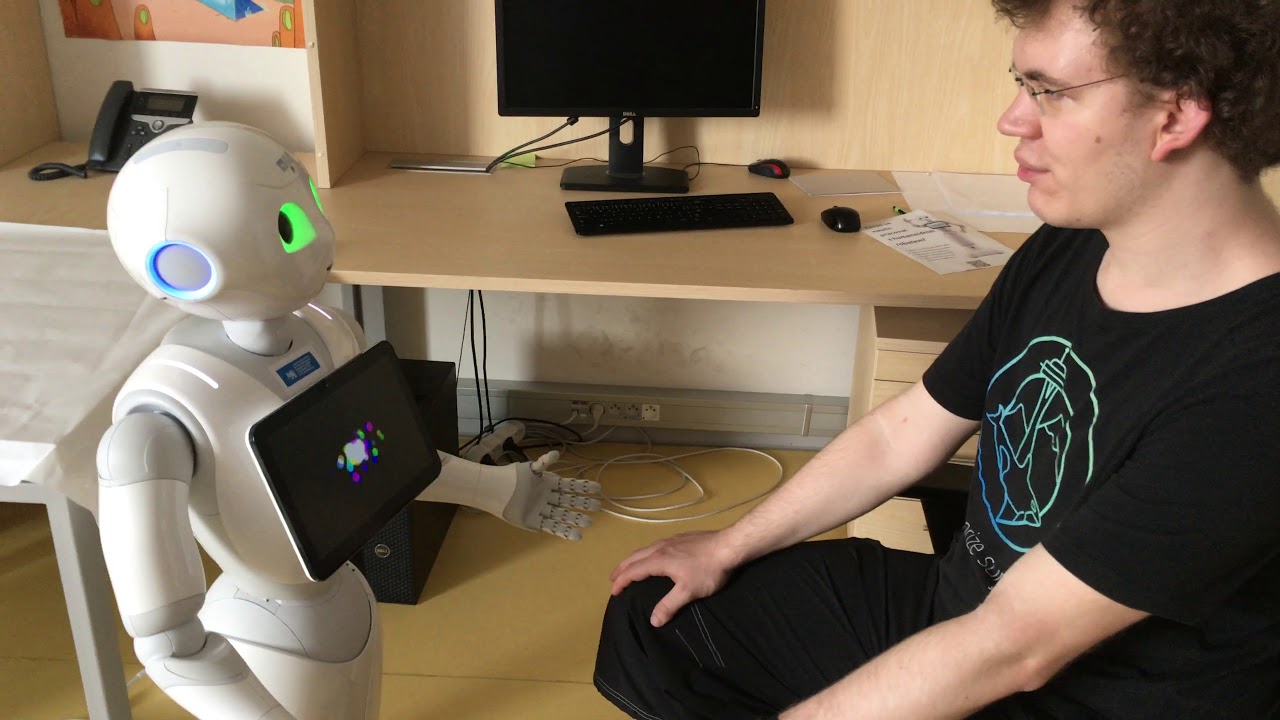 Pepper chatting in Czech