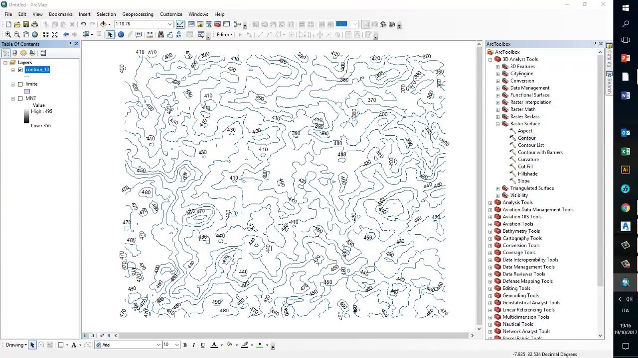 Création de l'MNT et comment l'utiliser sur Arcgis et Autocad