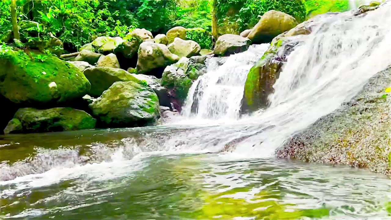 10 HOURS NON-STOP! 🌿 Babbling Brook Sound over Rocks | Natural White Noise for Sleep & Meditation