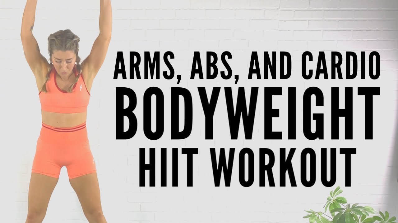 Arms, Abs, and Cardio || 35 Minute No Equipment HIIT Workout