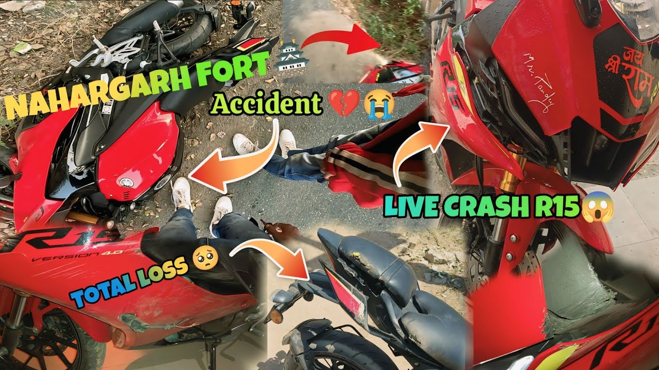 Live Crash 🥺 || ACCIDENT r15 v4 💔 total loss 😥 || PANDEY VLOG'S