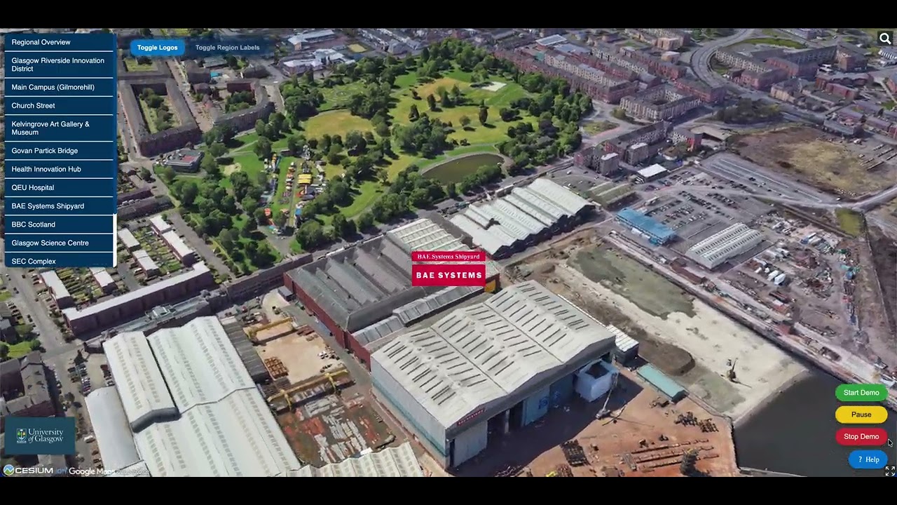 Glasgow Riverside Innovation District Fly Through