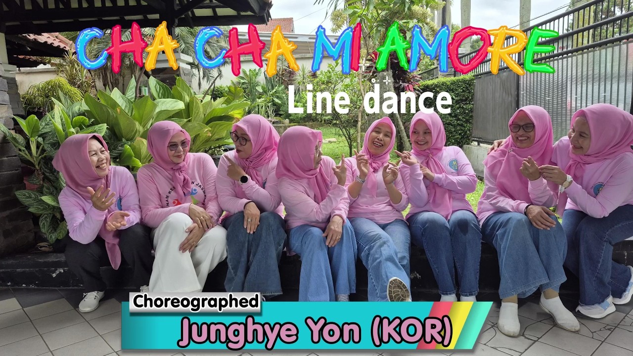 Cha Cha Mi Amore - Line Dance 💃 Demo By : Thie Class Bumi Sariwangi Linedance