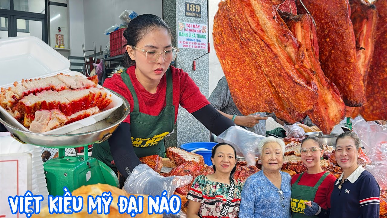 🟢Heo quay tiếp tục l&ecirc;n cơn sốt! Việt Kiều Mỹ đại n&aacute;o sạp heo quay Kim Mai