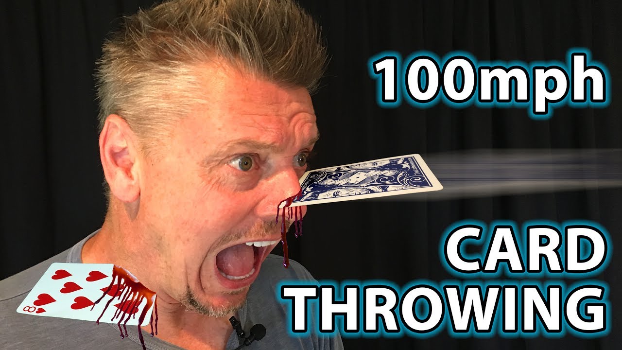 HOW to THROW CARDS 100mph + Real Life Trick Shots!!