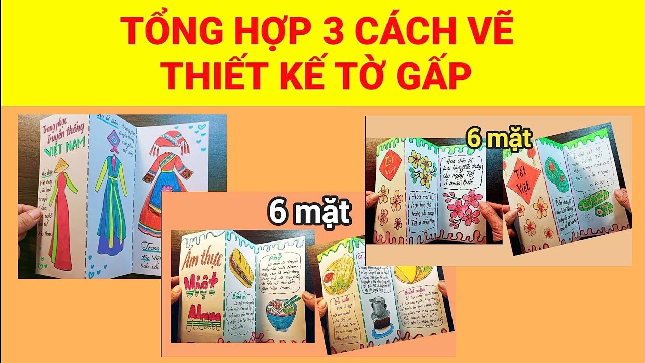 Thiết kế tờ gấp lớp 9 - mĩ thuật lớp 9 bài 8 thiết kế tờ gấp - vẽ tờ gấp món ăn truyền thống Việt