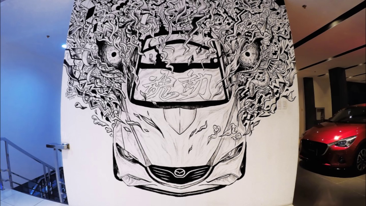 MAZDA Mural Timelapse : Doodle by Lei Melendres