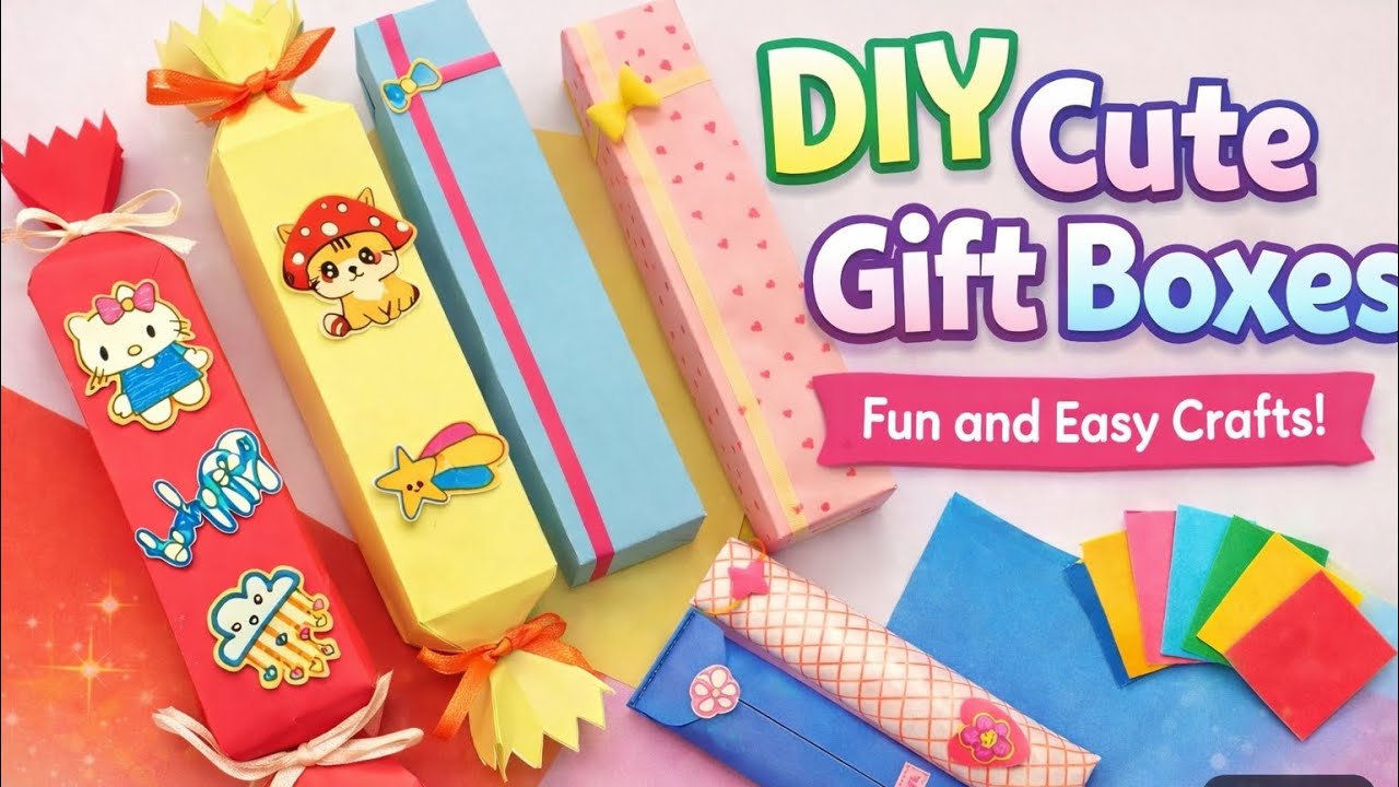 3 Cute Paper Box Designs | DIY Cute Handmade Gift Idea | Step by Step Tutorial