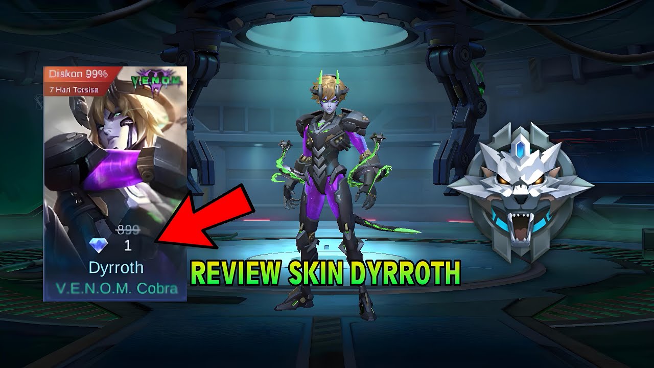 ОБЗОР SKIN DYRROTH VENOM СПЕЦИАЛЬНАЯ ПРОМО 1 АЛМАЗ💎😄 (Акун Смурф)