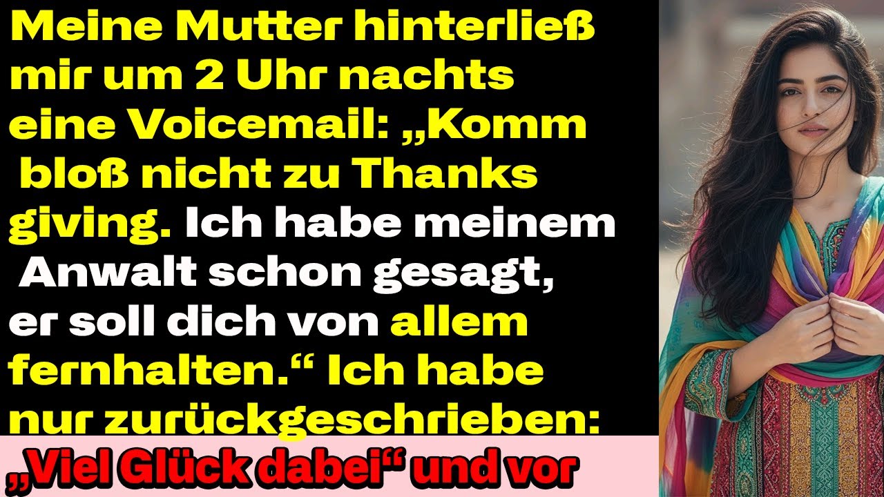 Meine Mutter rief mich um Mitternacht an: ›Komm nicht zu Thanksgiving