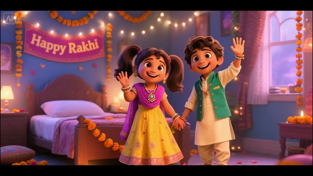 🎁 (Rhyme)Rakhi Special! |Heartwarming Raksha Bandhan Rhyme for Kids |Cute Kids Rhyme on Sibling Love
