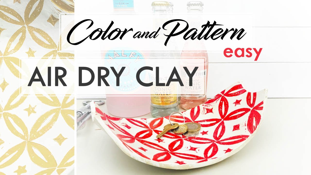 AIR DRY CLAY - How to create beautiful color and pattern