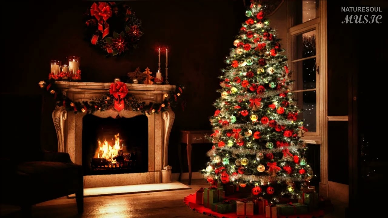 Cozy Christmas Fireplace Ambience 🎄🔥Relaxing Piano Music for Sleep, Study & Calm Nights (3 Hours)