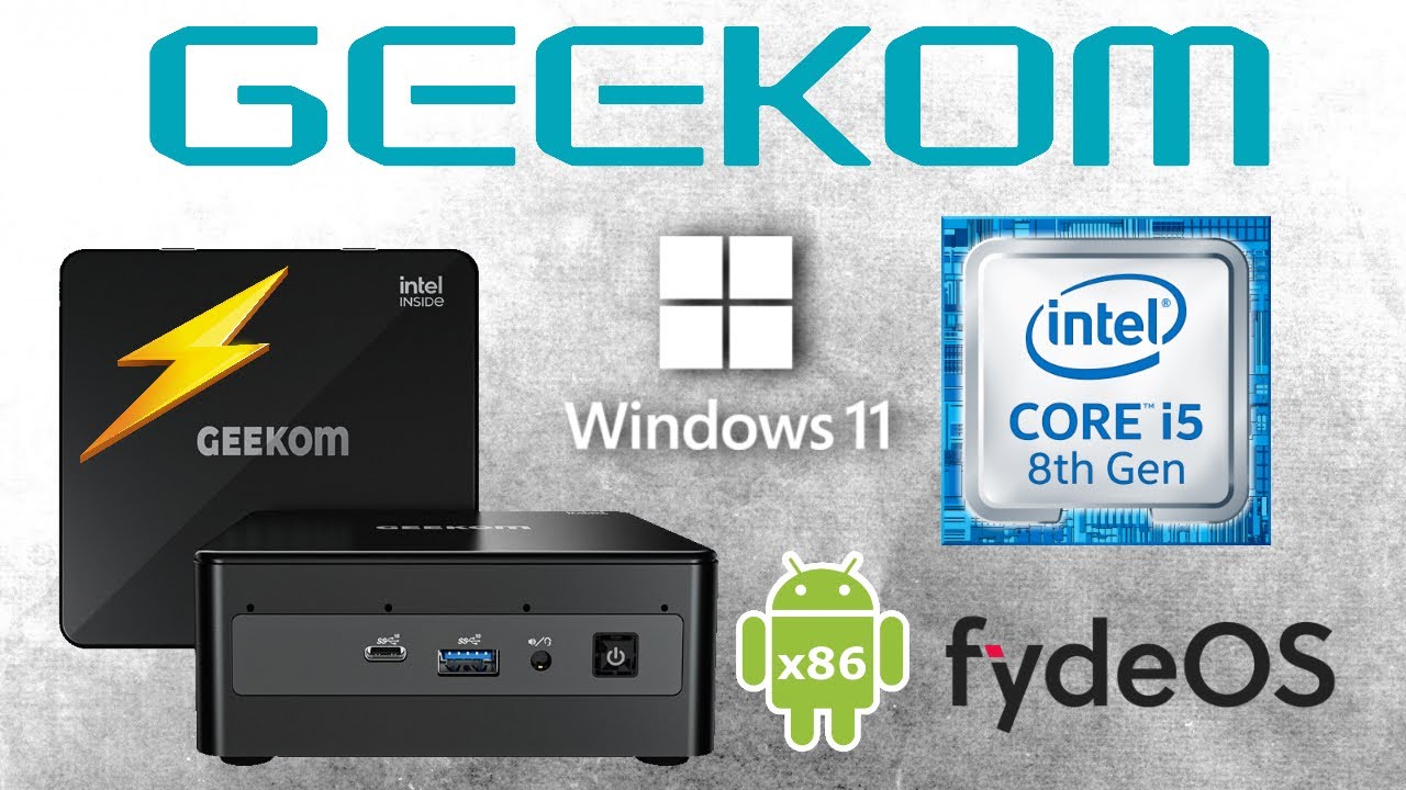 Ух ты!!! GEEKOM Mini IT8 Intel Core i5 Win 11 Мини-ПК Android X86 FydeOS