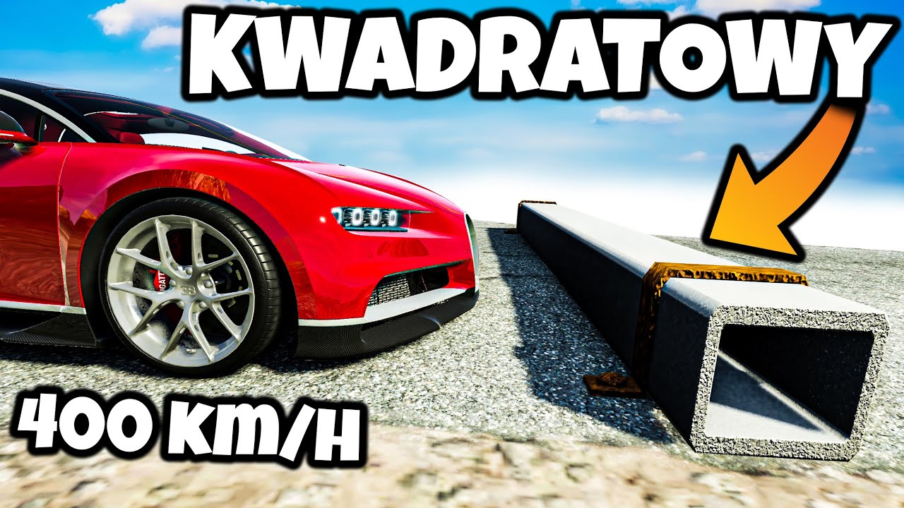 ❄️ SUPERAUTA KONTRA KWADRATOWE PROGI ZWALNIAJĄCE!? | BeamNG.Drive |