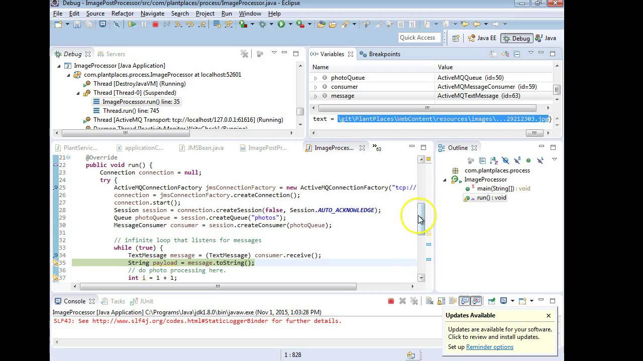 Simple Java program to consume from an ActiveMQ Queue