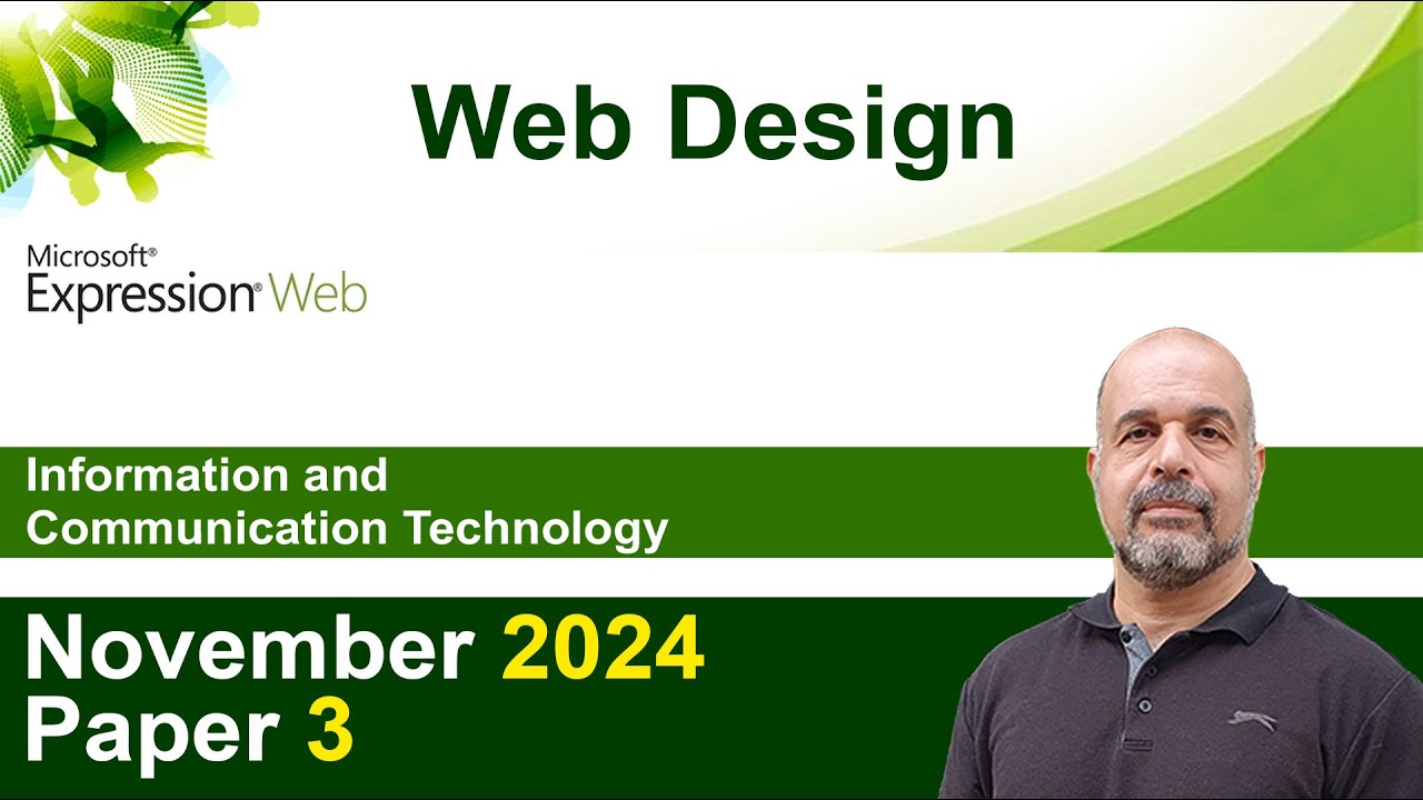 Expression Web, 2024 November Paper 3 Web Design [IGCSE 0417 ICT]