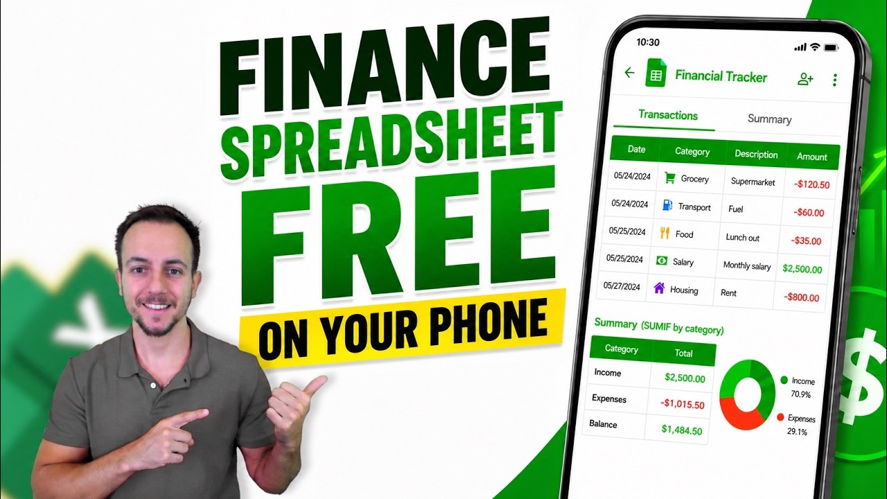 Build a 100% FREE Cash Flow App in Google Sheets | Phone & Desktop
