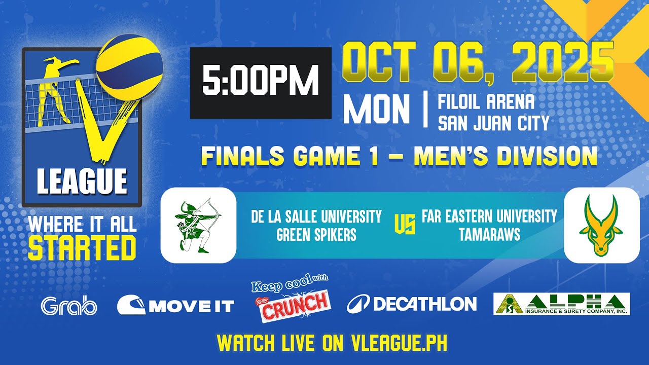 DLSU vs. FEU - Full Match | Finals G1 | 2025 V-League Collegiate Challenge Men's Category
