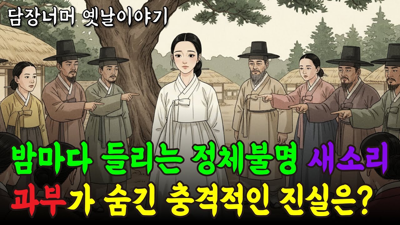 소나무 숲에서 매일 밤 들리던 새 울음소리의 정체, 과부를 의심한 마을 사람들, 그러나 진실은... ㅣ옛날이야기ㅣ여담ㅣ설화ㅣ조선시대ㅣ오디오북ㅣ