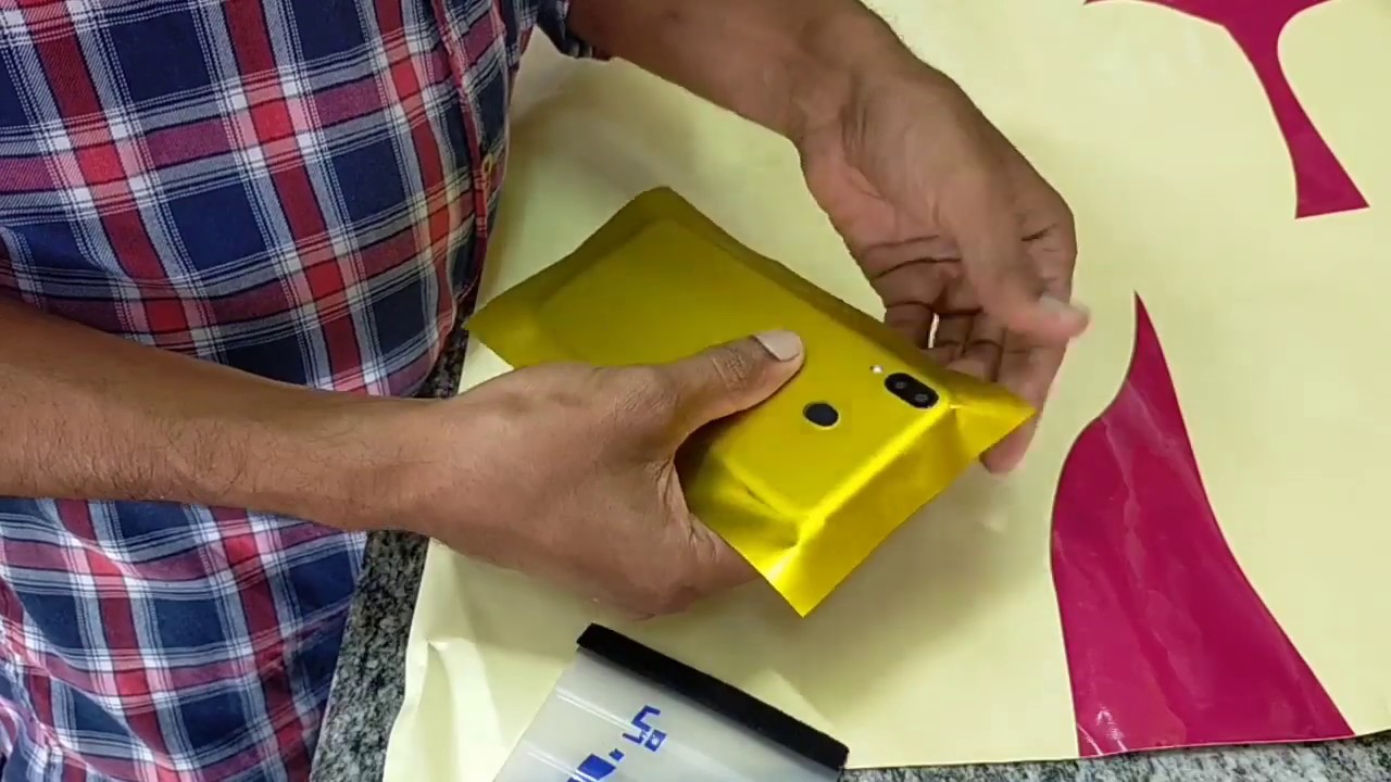 Samsung mobile Gold Lamination | Avengers Logo | Sticker Modification