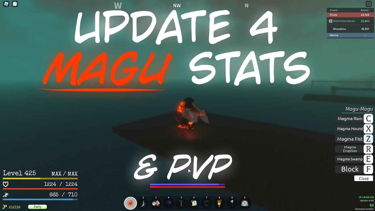 Update 4 Magu Stats & PVP... [GPO]