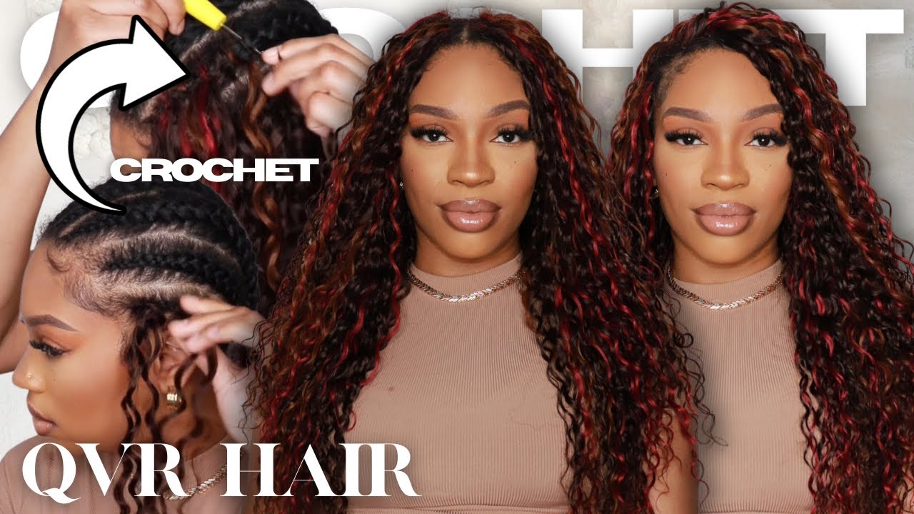 Human Hair Crochet Links 🍁Tri Color Water Wave Hair | ft. QVR Hair