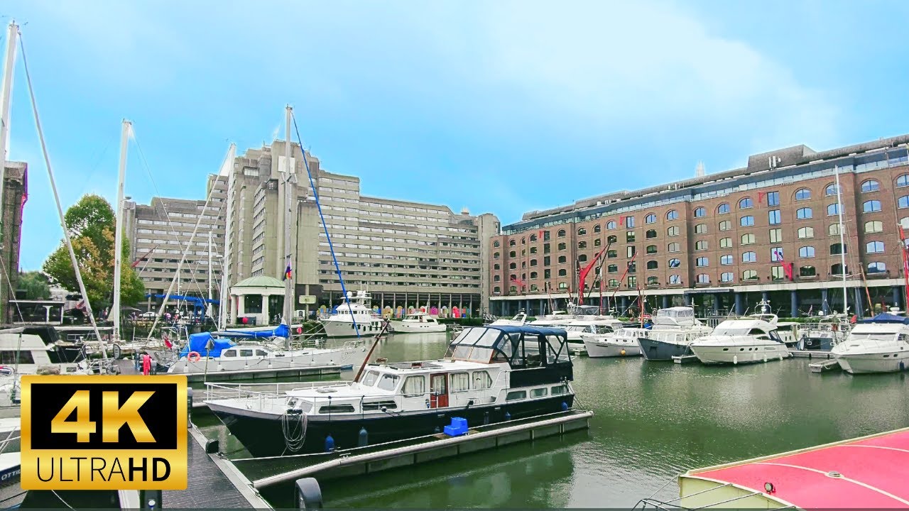 London Midday Walk - November 2023 | St Katherine Docks and Tower Bridge | London Walk [4K HDR]
