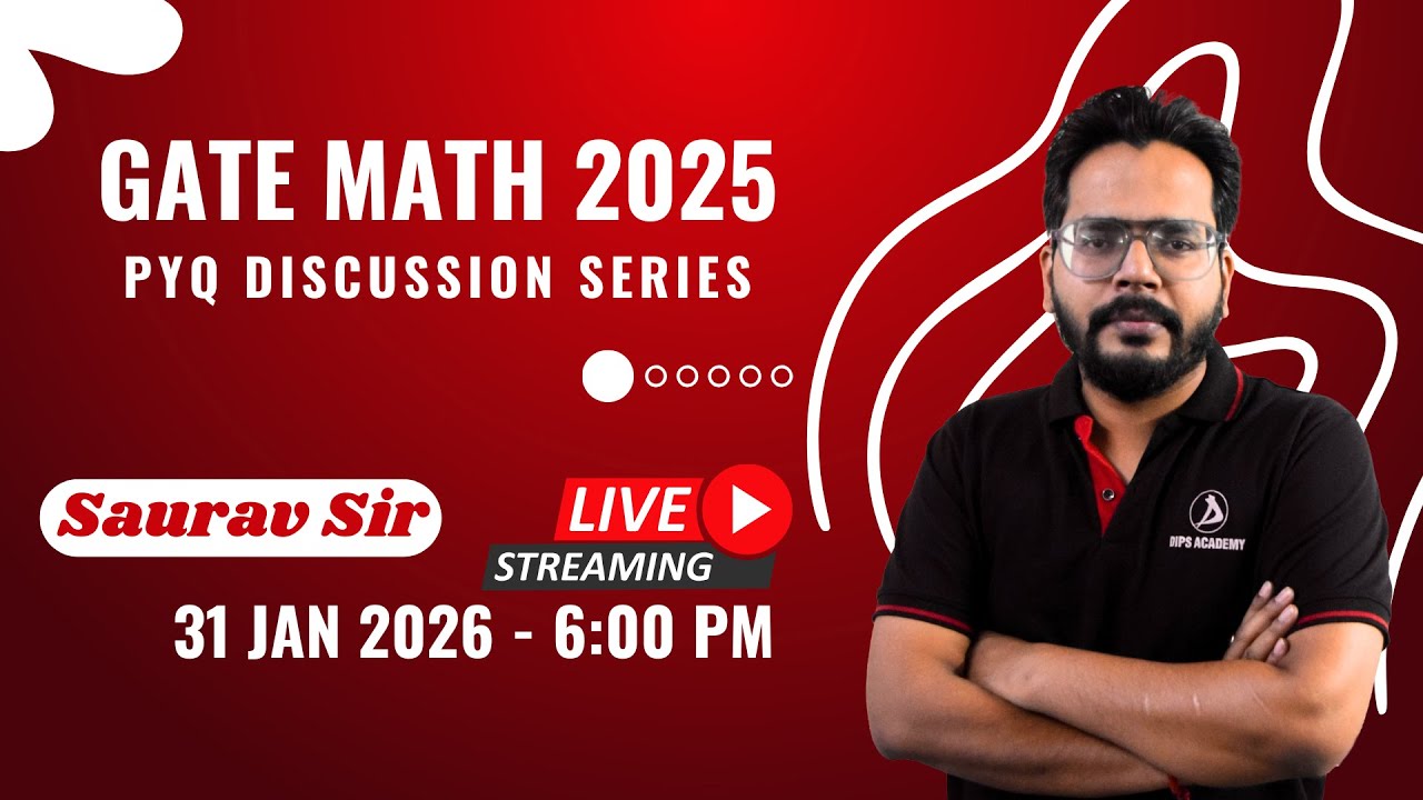 GATE Mathematics 2025 | PYQ Discussion Series | Detailed Problem Solving by Dr. Saurav Sir