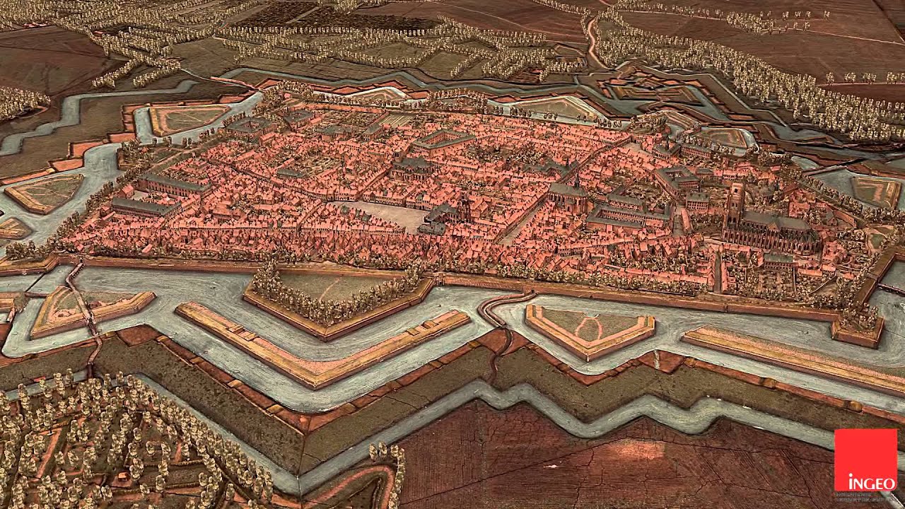 Vidéo commentée du plan relief d'Aire-sur-la-Lys numérisé en 3D.